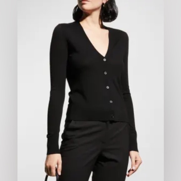 Theory Preen V-Neck Wool Cardigan - Picture 2 of 9